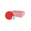 Bolster cat bed cover only - small - cherry red