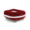 Santa claws christmas donut bed with Gold hairpin feet