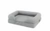 Omlet memory foam bolster bed for cats in grey
