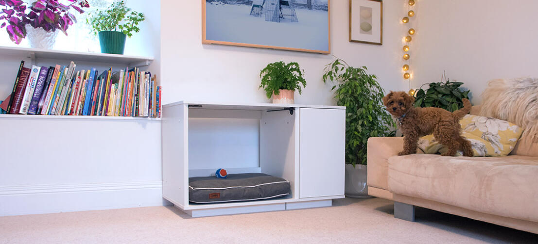 The subtle yet captivating design of Omlet Fido Nook suits both modern and traditional interiors.