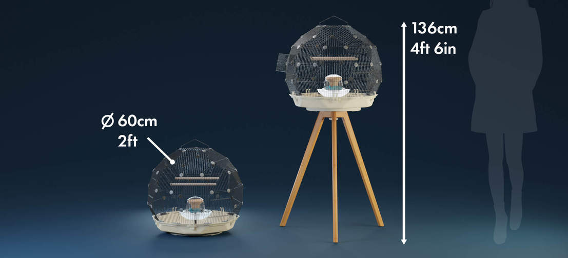 Omlet Geo Bird Cage dimensions