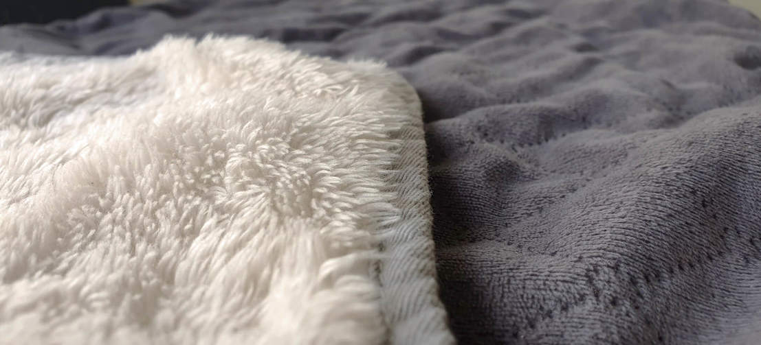 Super Soft Dog Blanket Small - Grey and Cream