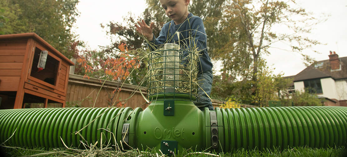 Child playing with Zippi tunnel