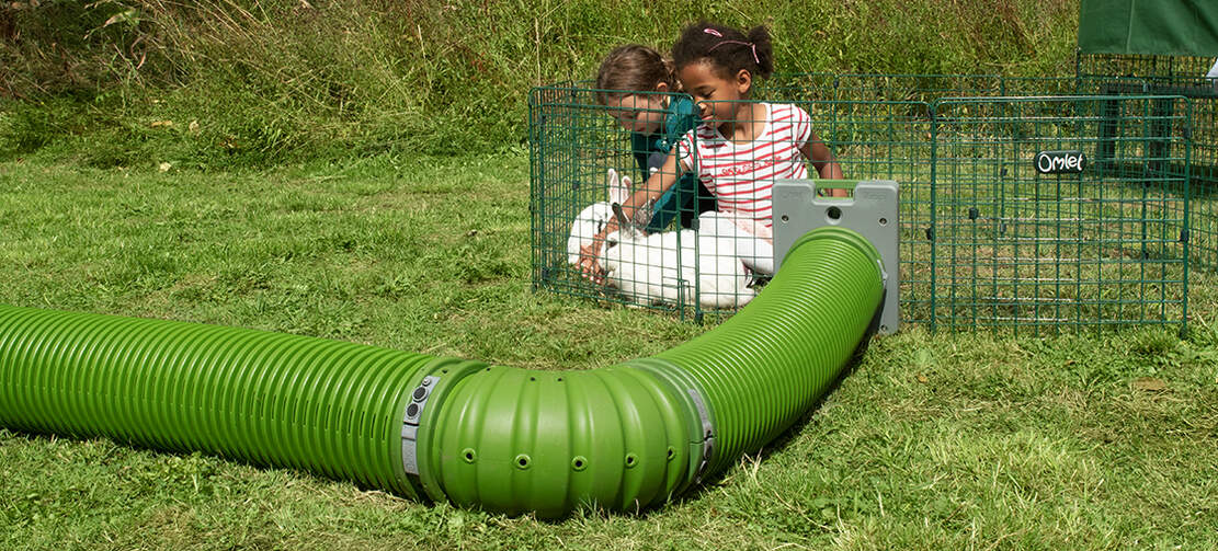 Omlet Zippi rabbit tunnel and Omlet Zippi rabbit playpen
