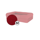 Omlet memory foam bolster dog bed medium in merlot red