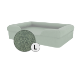 Omlet memory foam bolster dog bed large in sage green