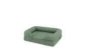 A small 24 memory foam bolster bed in green
