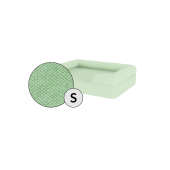 Omlet memory foam bolster dog bed small in matcha green