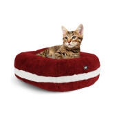 Cat relaxing in the Maya donut christmas cat bed