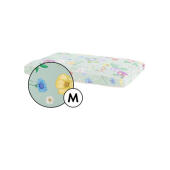 Medium cushion dog bed cover in gardenia sage print by Omlet.