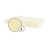 Large cushion dog bed cover in honeycomb pollen print by Omlet.