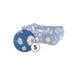 Small nest dog bed cover in gardenia porcelain print by Omlet.
