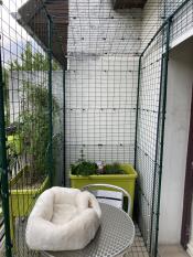 Balcony enclosure modified for french window 