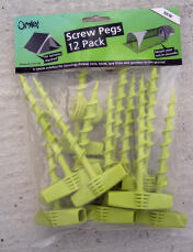 Packet of screw pegs