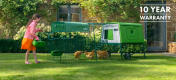 Eglu Cube large chicken coop comes with a 10 year warranty