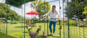 Stable style door comes as standard with the hi-rise walk in run.