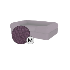 Omlet memory foam bolster dog bed medium in plum purple