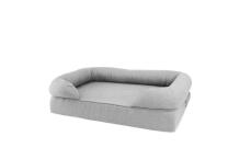 A medium 36 memory foam bolster bed in grey