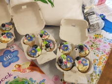 Lovely little egg boxes at alzheimer's charity sale