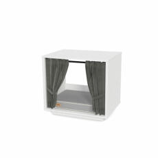 Maya Nook 24 indoor cat house with bed white