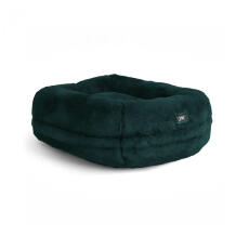 Omlet luxury super soft donut cat bed in Peacock Blue colour