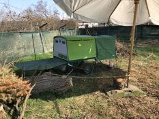 Omlet green Eglu Cube large chicken coop and run