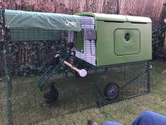 Omlet green Eglu Cube large chicken coop and run