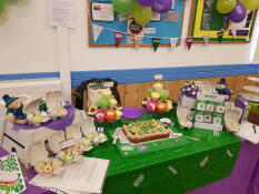 Lovely little boxes filled with cupcakes at macmillan coffee sale