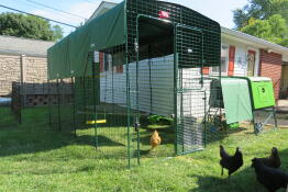 The walk-in run is a perfect addition to the Eglu Cube and works great in small yards