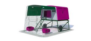 Eglu Cube Large Chicken Coop with 6ft Run and Wheels Package - Purple