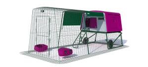 Eglu Cube Large Chicken Coop with 9ft Run and Wheels Package - Purple