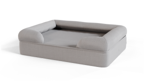 Memory Foam Bolster Dog Bed - Small - Stone Grey