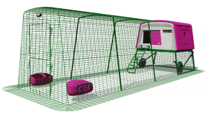 Eglu Cube Chicken Coop with Run (12ft) and Wheels - Purple
