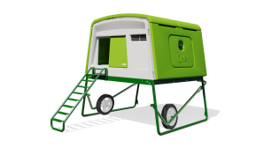 Eglu Cube Large Chicken Coop with Wheels and Accessories - Green