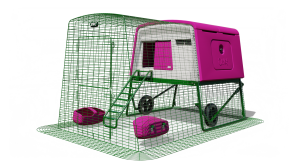 Eglu Cube Large Chicken Coop with 6ft Run and Wheels Package - Purple