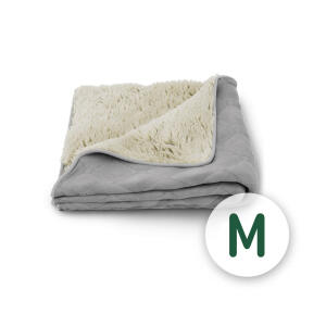 Super Soft Cat Blanket Medium - Grey and Cream