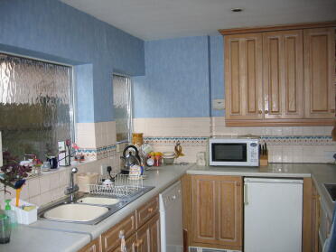 The kitchen as it was