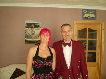 Me and hubby at stepdaughters wedding