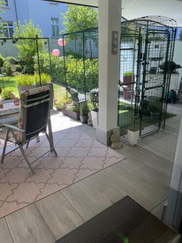 The entrance porch is a must and makes it much easier to get the kittens in and out.