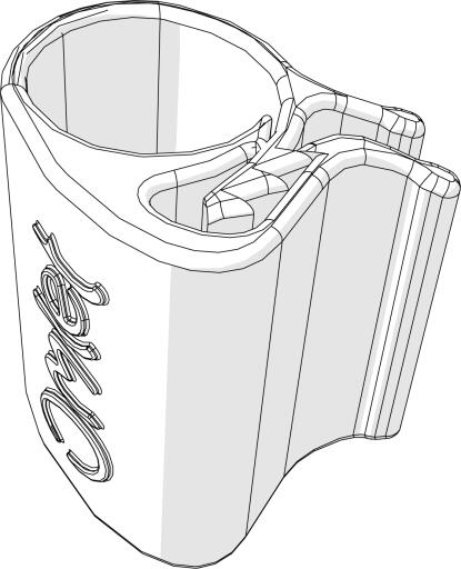 A diagram of a single bagged run clip