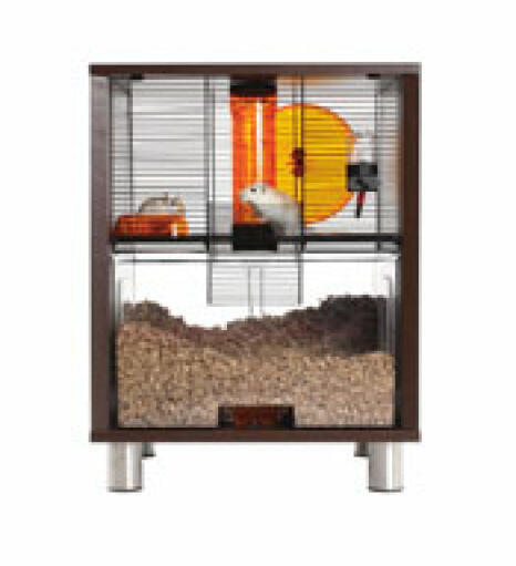 Walnut Qute gerbil and hamster cage