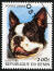 A boston terrier on a west african stamp