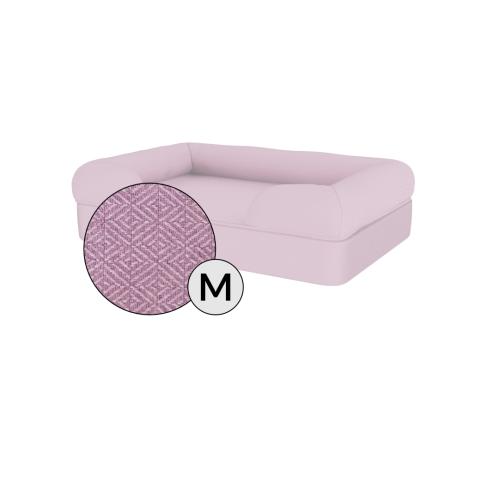 Omlet memory foam bolster dog bed medium in lavender lilac