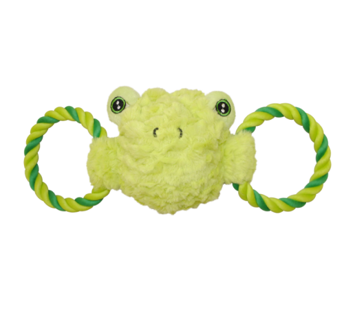 Jolly tug-a-mals frog dog toy