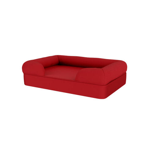 Bolster bed merlot red