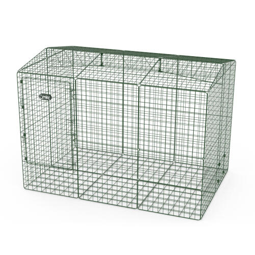 Zippi rabbit run with roof and underfloor mesh - double height high