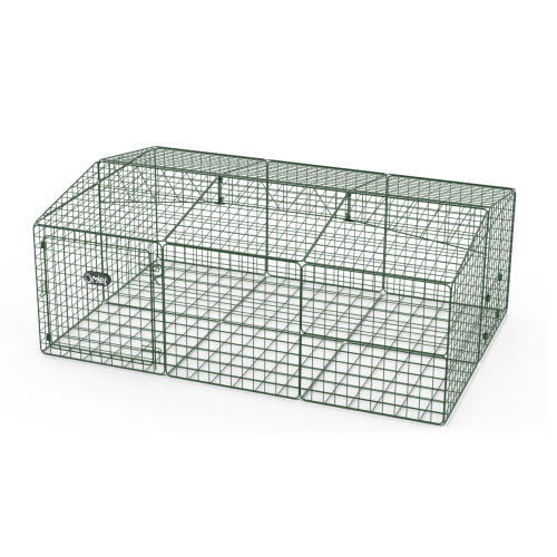 Zippi rabbit run with roof and underfloor mesh - single height low