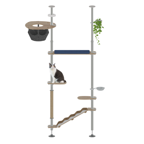 Freestyle indoor floor to ceiling cat tree the explorer