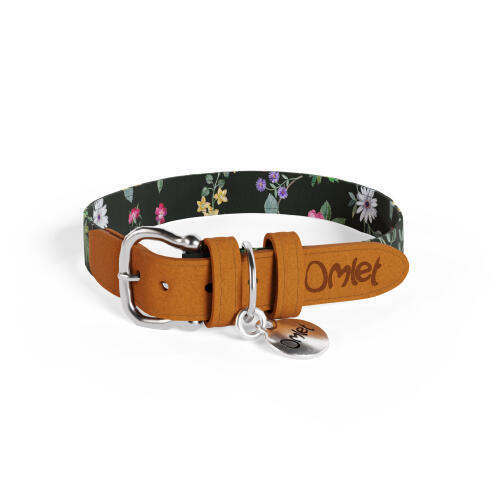 Medium midnight meadow designer dog collar