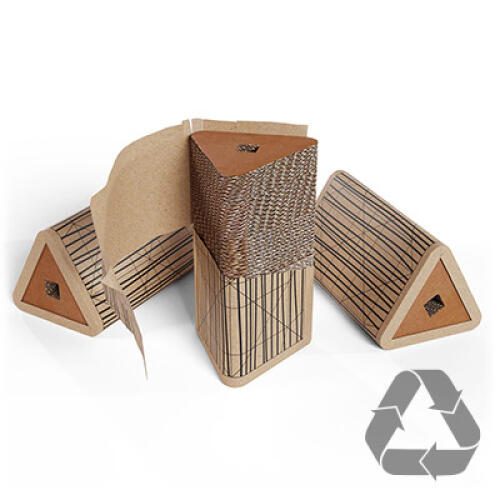 Recycable cardboard refill pack for tall Stak cat scratching post